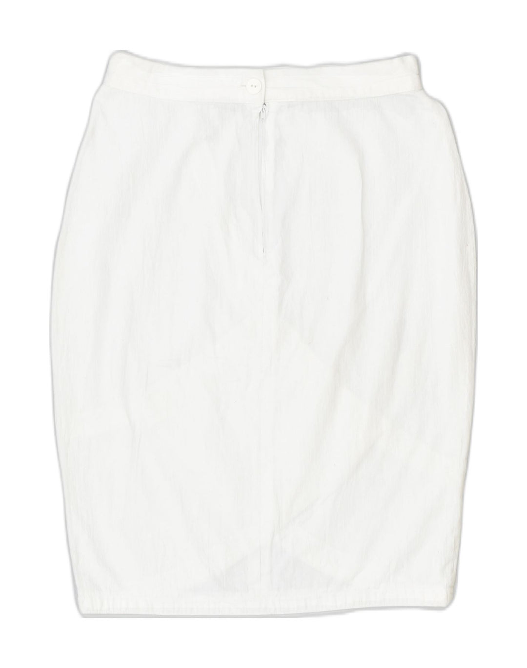 VINTAGE Womens A-Line Skirt IT 44 Medium W30  White Cotton | Vintage Vintage | Thrift | Second-Hand Vintage | Used Clothing | Messina Hembry 