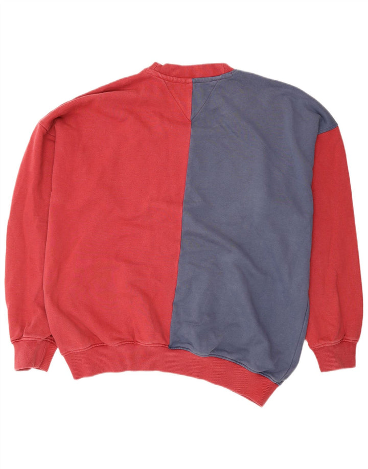 Tommy Hilfiger Herren-Sweatshirt mit Grafik, XL, rot, Colourblock-Baumwolle