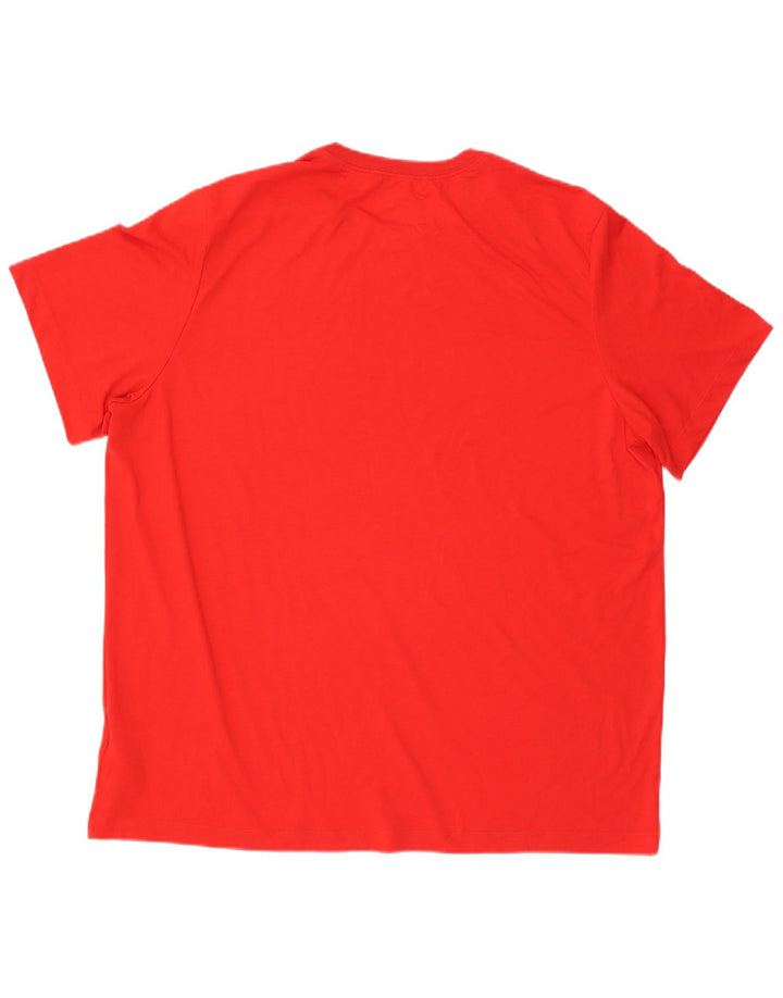 NIKE Herren Dri Fit Graphic T-Shirt Top 2XL Rot Polyester