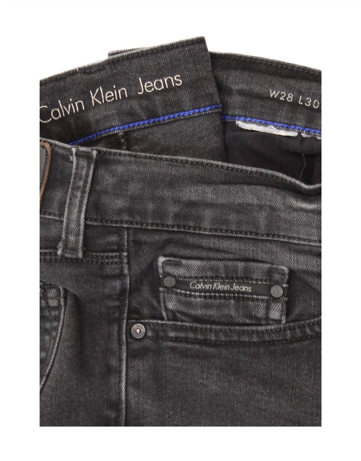 Calvin Klein Damen Skinny Jeans W28 L30 Grau