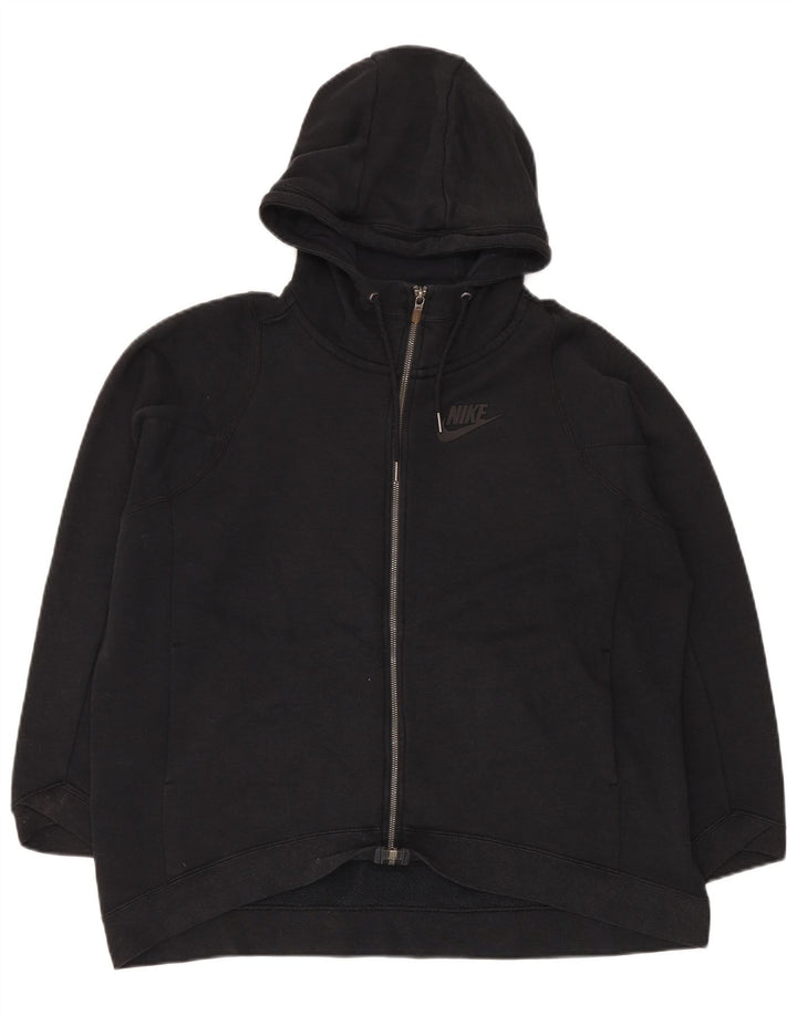 Nike Herren-Kapuzenpullover mit Reißverschluss, groß, aus schwarzer Baumwolle