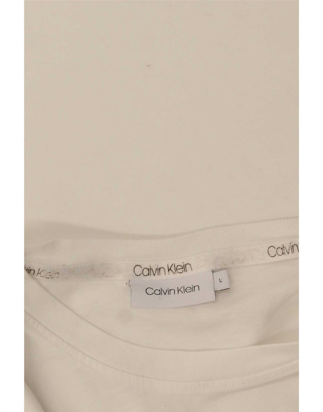 Calvin Klein Herren T-Shirt mit Grafik, Größe L, Weiß