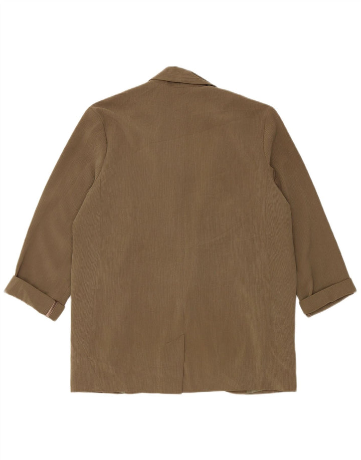 Topshop Damen-Blazer, übergroß, 1 Knopf, Gr. 10, Größe S, Khaki, Nadelstreifen