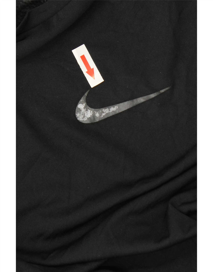 Nike Herren Dri Fit T-Shirt Top Large Schwarz Polyester