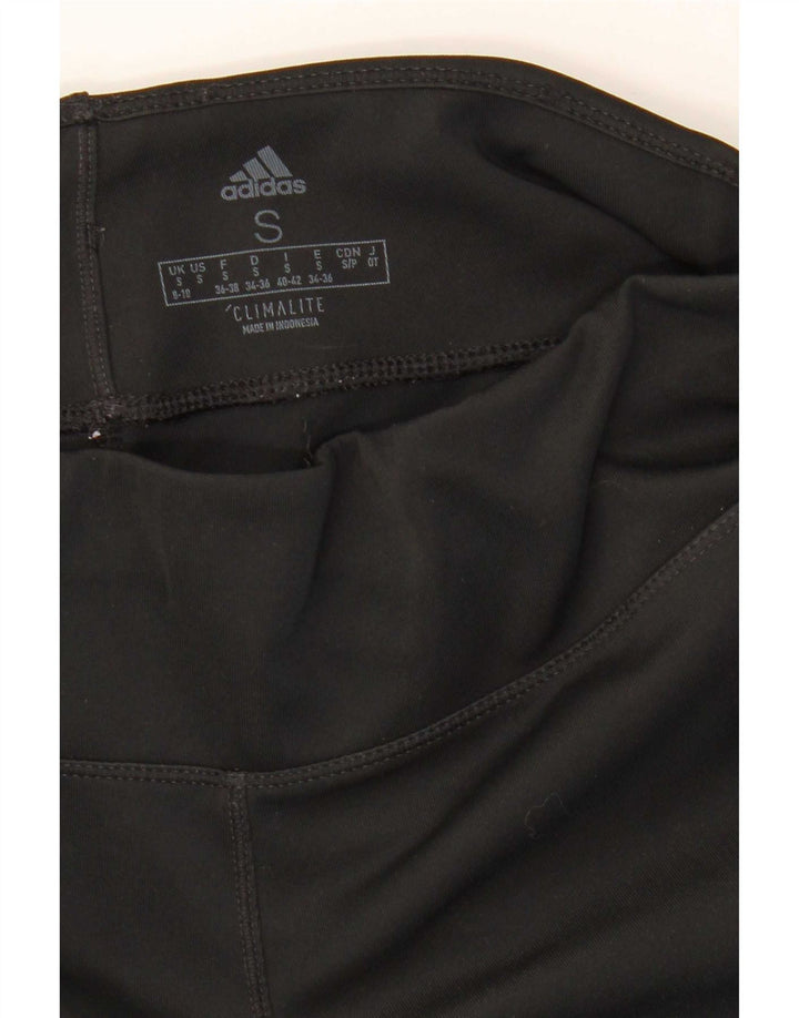 Adidas Damen Aeroready Capri Leggings UK 8/10 Small Schwarz Polyester