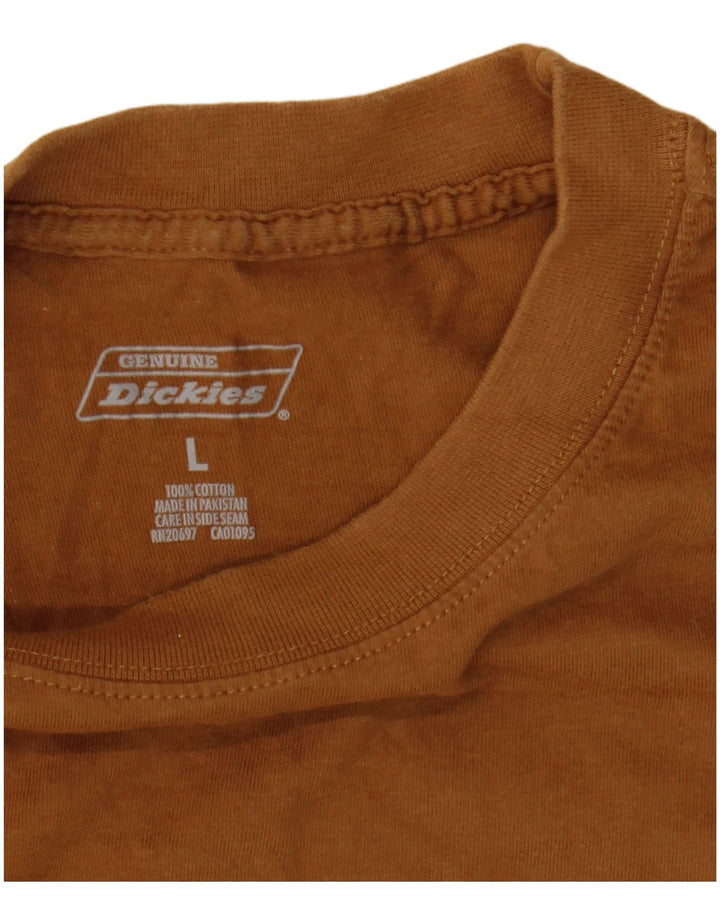 Dickies Herren-T-Shirt-Oberteil, groß, braune Baumwolle