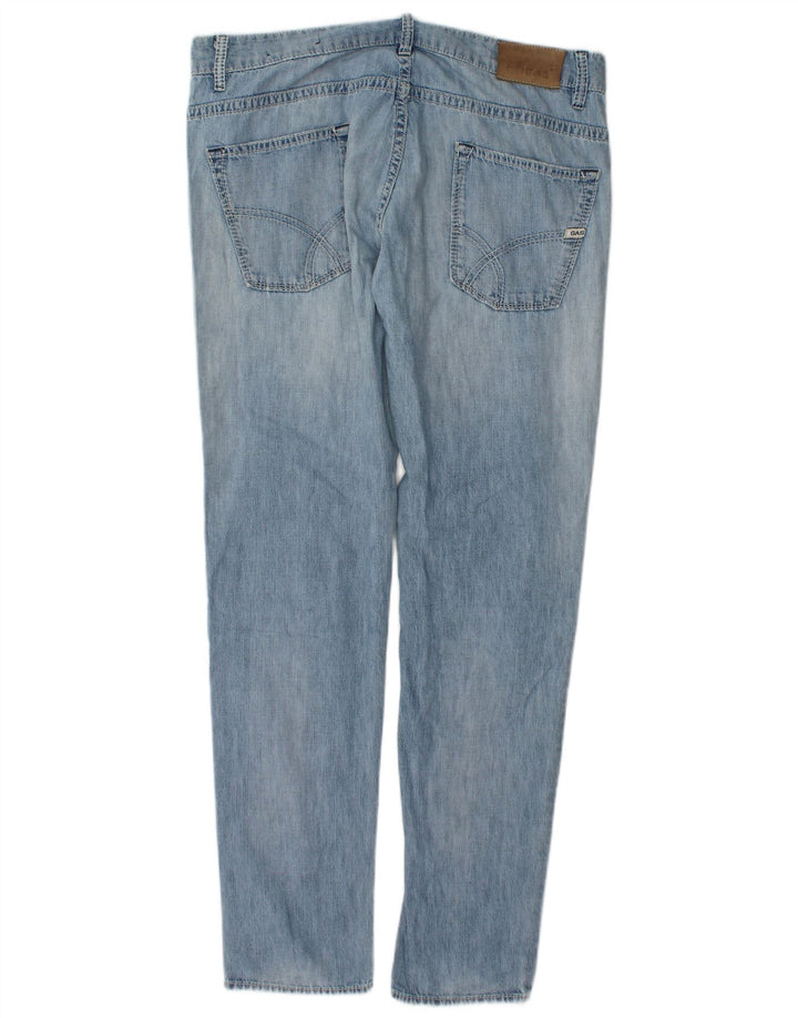 Gas Herren Distressed Slim Jeans W34 L32 Blaue Baumwolle