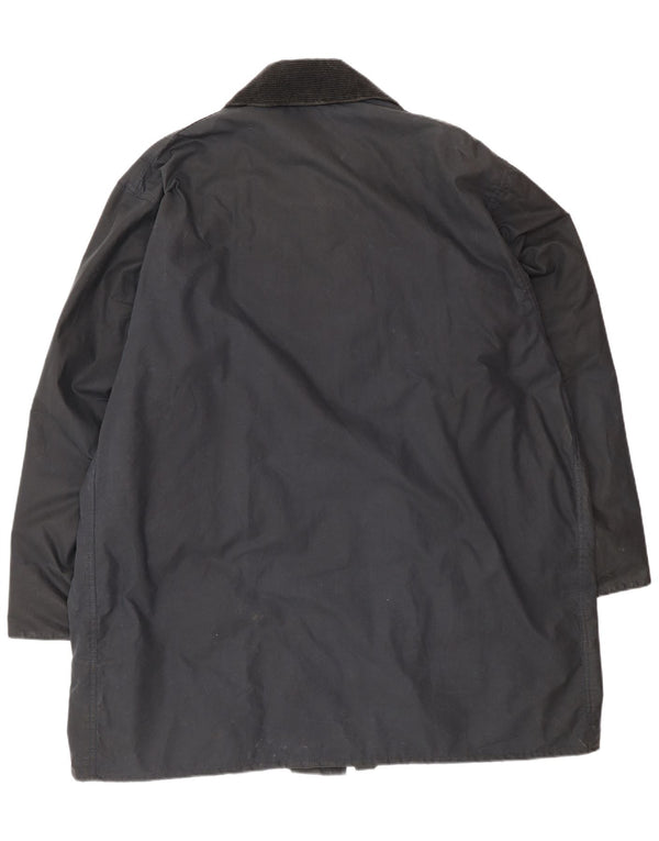 Barbour Herrenjacke aus gewachster Baumwolle, UK 46 3XL, marineblaue Baumwolle