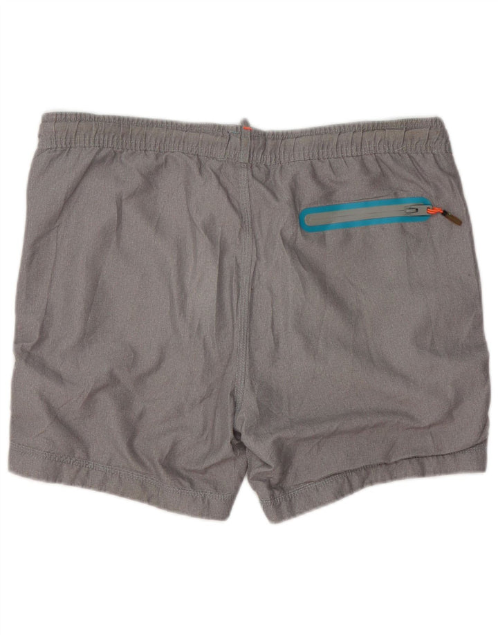 Superdry Herren-Badeshorts mit Grafik, groß, aus grauem Polyester