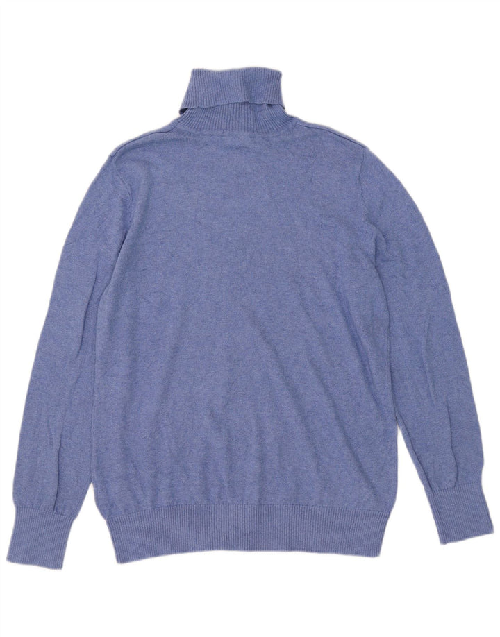 L.L.Bean Rollkragenpullover für Herren, groß, Baumwolle, Blau