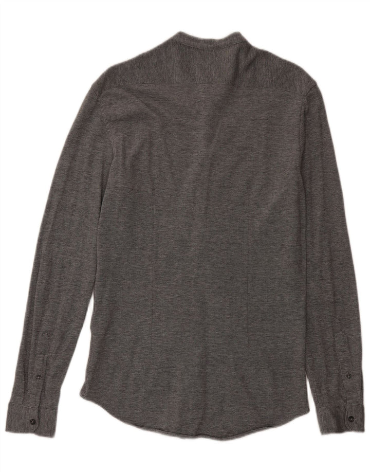 Zara Herren-Slim-Fit-Hemd aus mittelgrauer Baumwolle