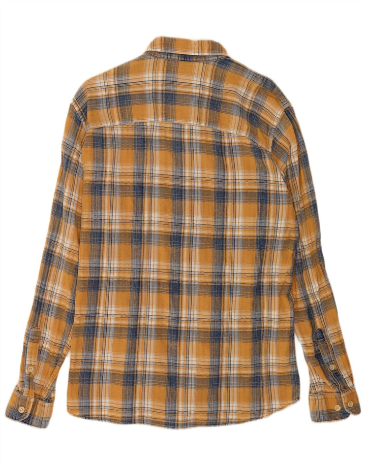 Jack & Jones Herren-Flanellhemd, groß, gelb kariert, Baumwolle