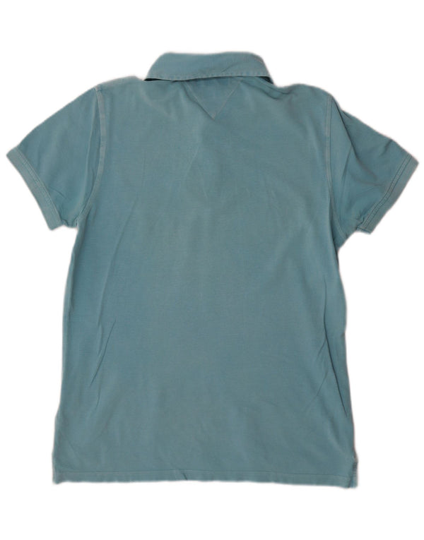 Tommy Hilfiger Herren Slim Fit Poloshirt mittelblaue Baumwolle