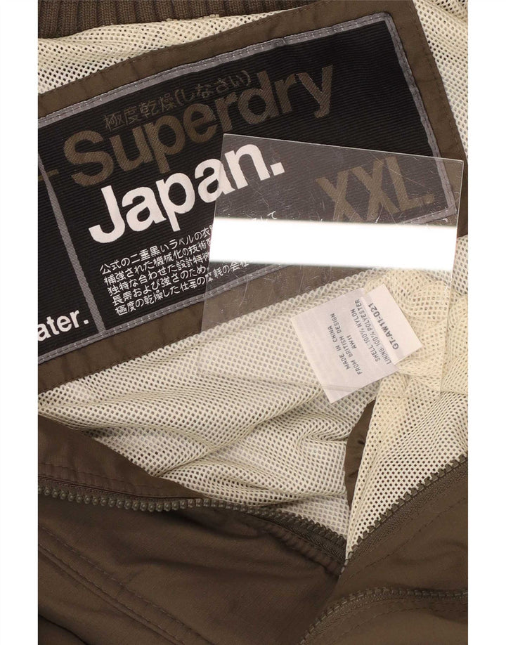 Superdry Herren Regenjacke UK 44 2XL Khaki Nylon