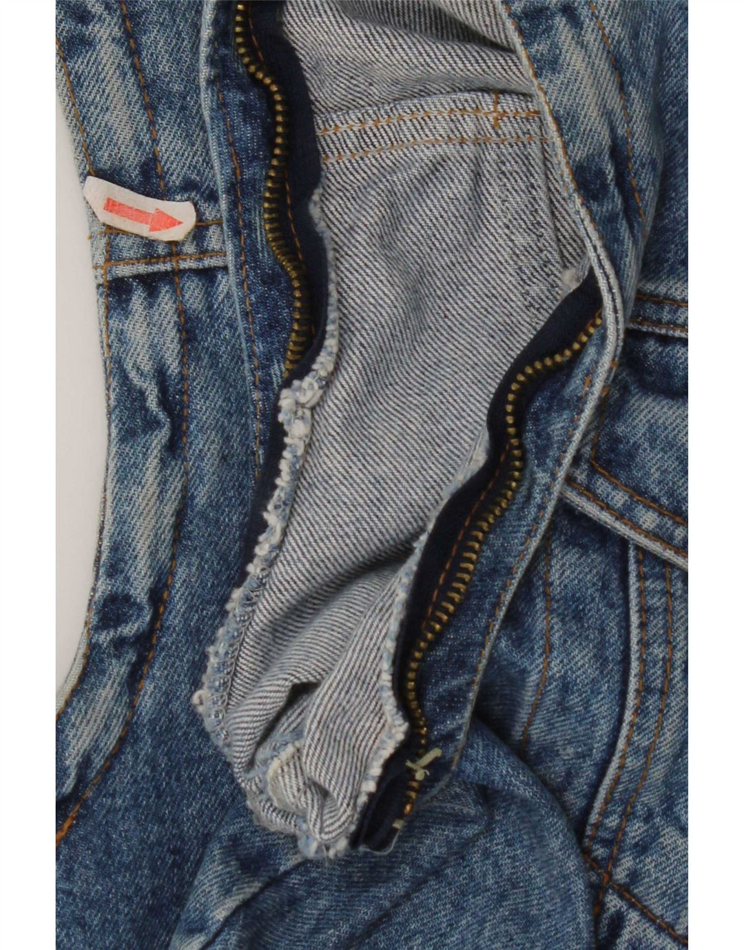 Casucci Womens Crop Oversized Denim Gilet IT 34 2XS Blaue Baumwolle