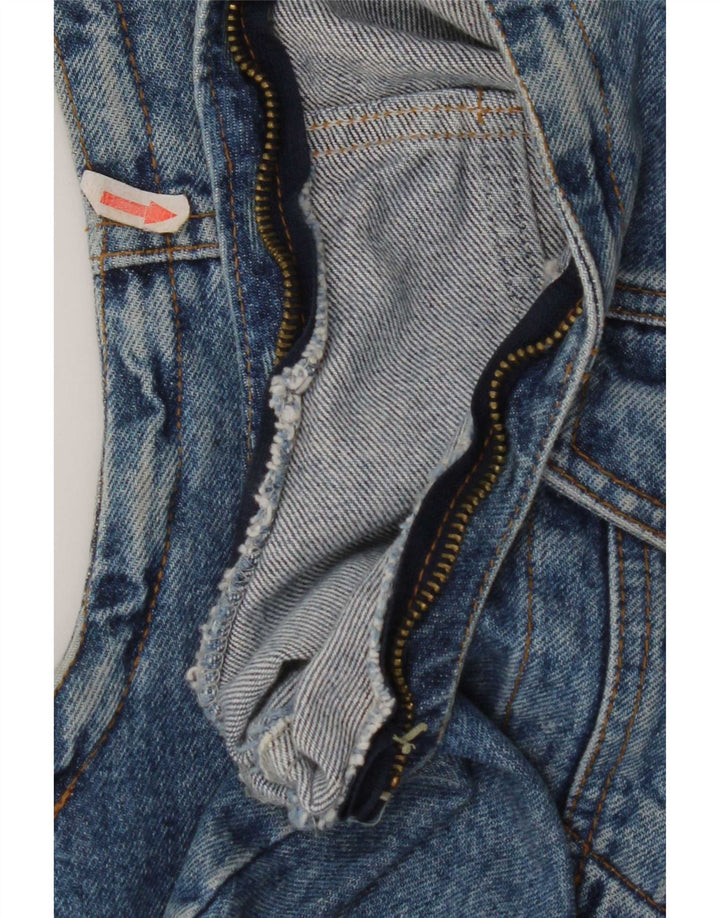 Casucci Womens Crop Oversized Denim Gilet IT 34 2XS Blaue Baumwolle