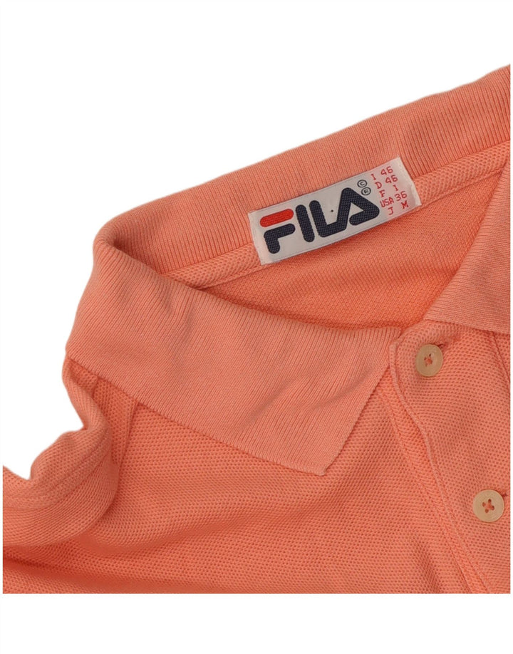 Fila Herren Langarm-Poloshirt IT 46 Small Orange