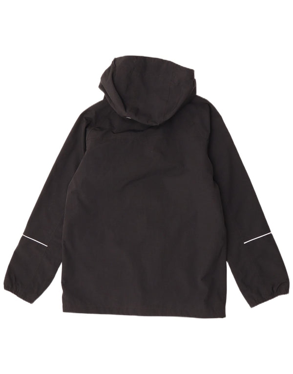 Berghaus Jungen-Regenjacke mit Kapuze, 12–13 Jahre, schwarzes Polyamid
