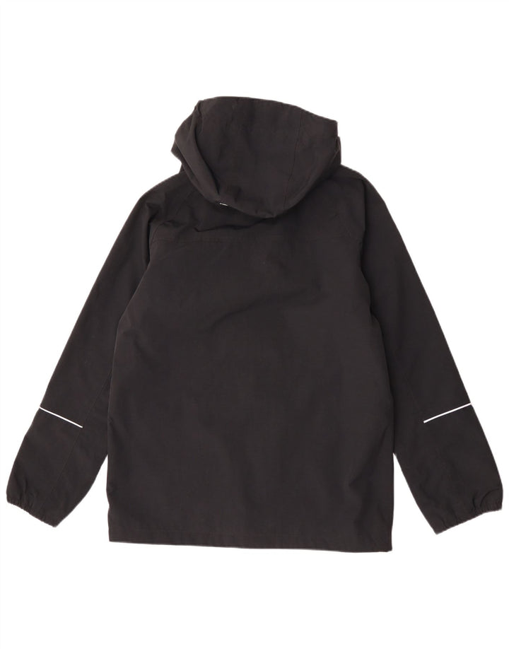 Berghaus Jungen-Regenjacke mit Kapuze, 12–13 Jahre, schwarzes Polyamid
