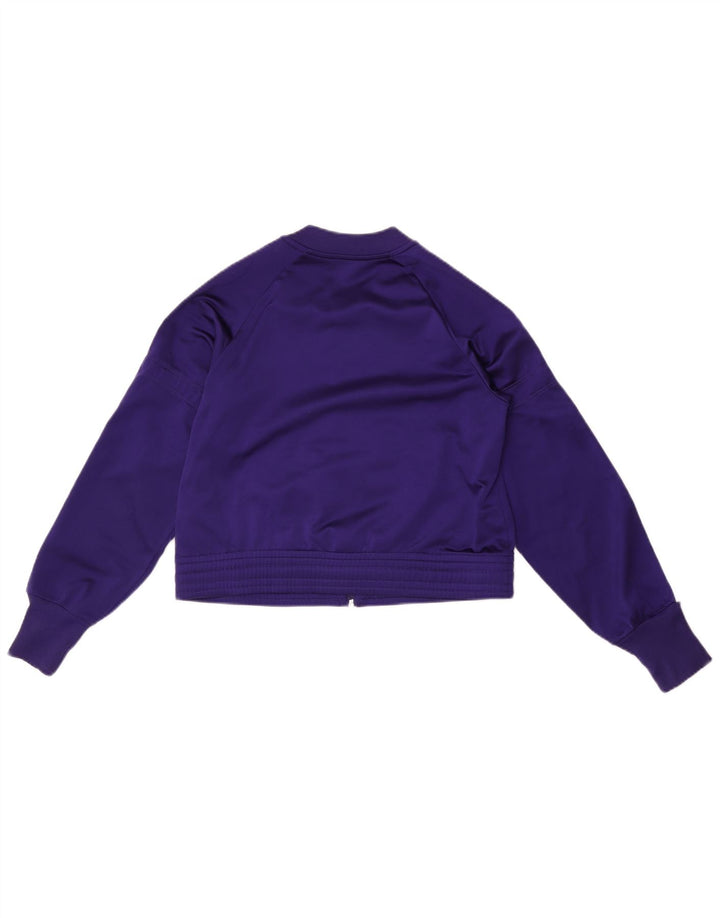 Adidas Damen Crop Trainingsanzug Top Jacke IT 44 Mittellila Polyester