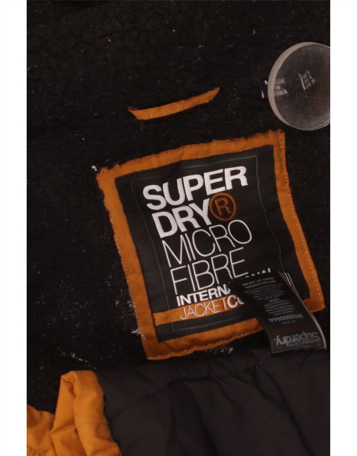 SUPERDRY Damen-Windbreakerjacke mit Kapuze, Gr. 8, Orange, Polyester