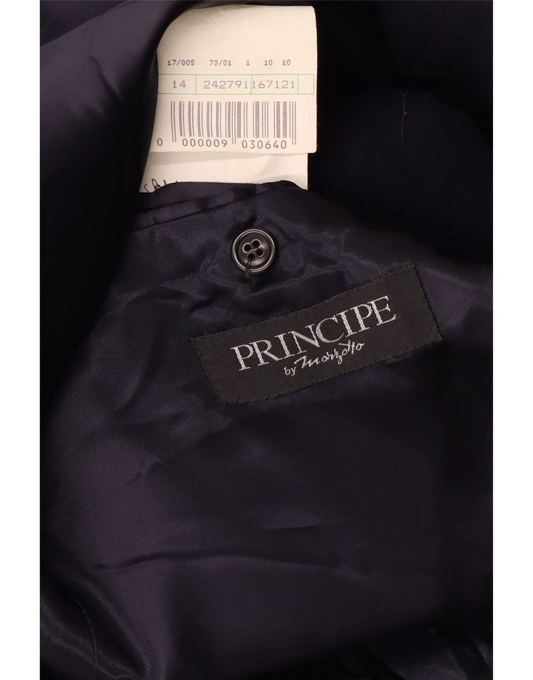 Marzotto Herren Principe Zweireihiger Mantel IT 50 Large Marineblau