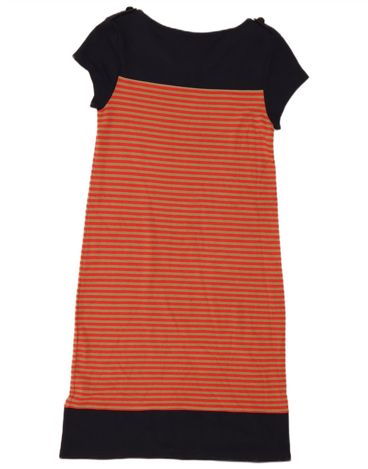 Next Damen T-Shirt-Kleid UK 14 Medium Marineblau gestreift Polyester