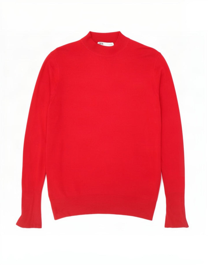 Zara Damen-Pullover mit Rollkragen, Gr. 16, Rot