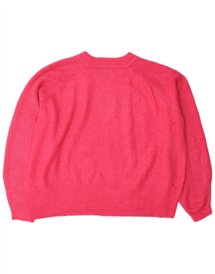Marks & Spencer Damen-Pullover, übergroß, Rundhalsausschnitt, Gr. 18, XL, Rosa