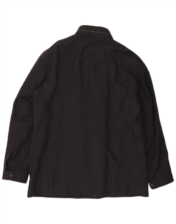Hugo Boss Herren Windjacke IT 56 3XL Schwarze Schurwolle