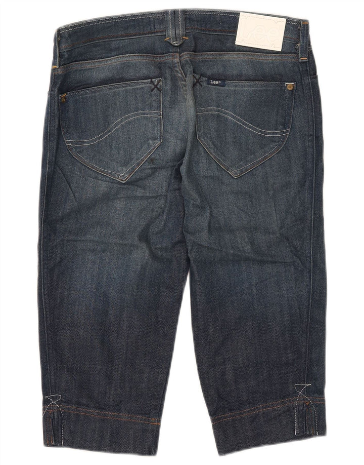Lee Damen Crystal Capri Jeans W30 L16 Marineblau Baumwolle