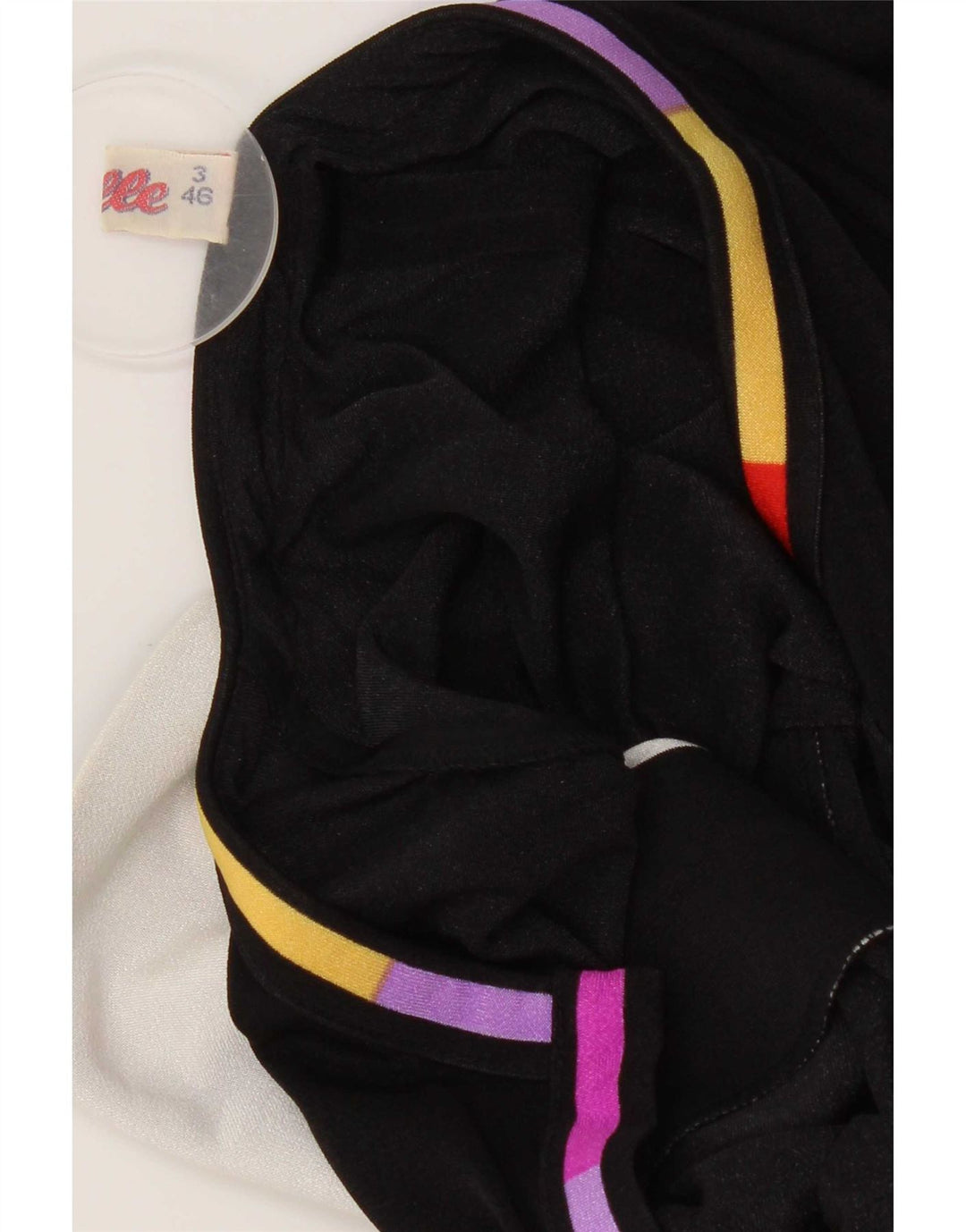 Vintage Damen Maxikleid IT 46 Großes schwarzes geblümtes Polyamid