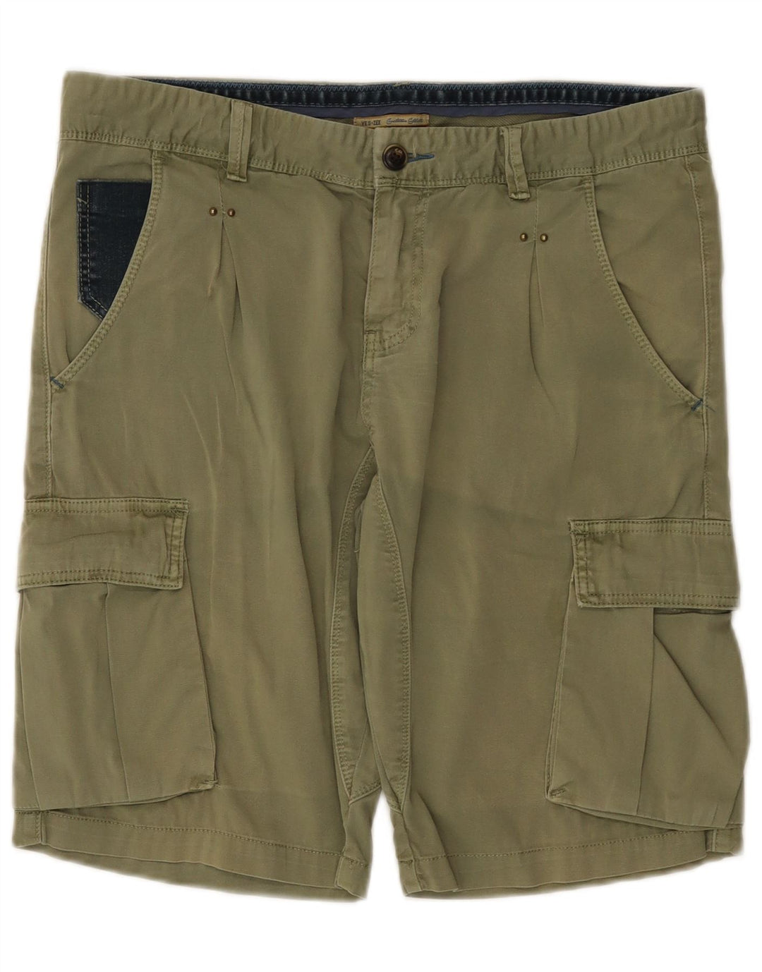 Yes Zee Herren Cargoshorts W33 Medium Khaki Baumwolle