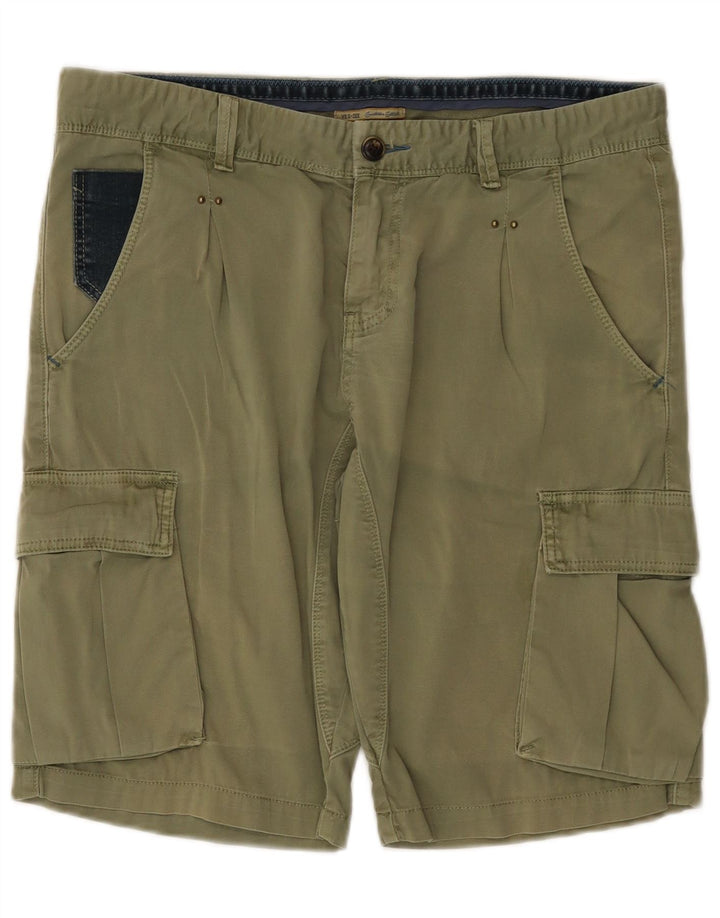 Yes Zee Herren Cargoshorts W33 Medium Khaki Baumwolle
