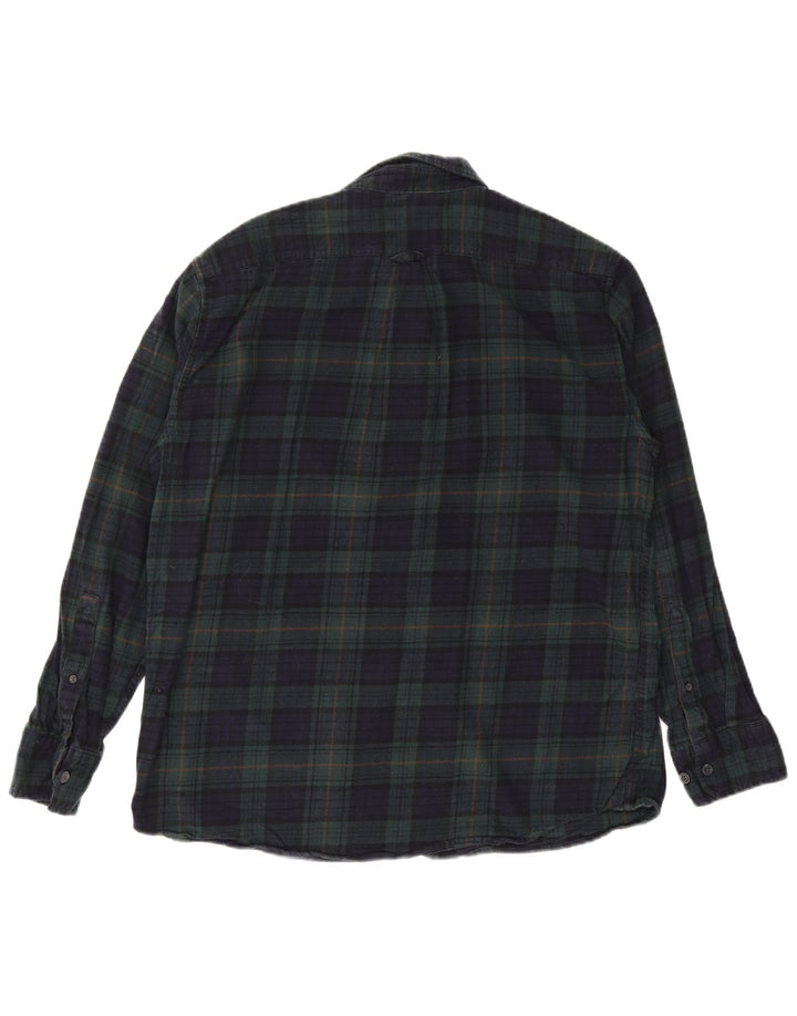 EDDIE BAUER Herren-Flanellhemd, groß, marineblau, kariert, Baumwolle