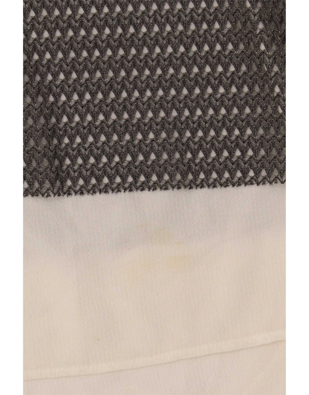 Zara Damen ärmelloses durchsichtiges Top UK 16 Large Grau Farbblock