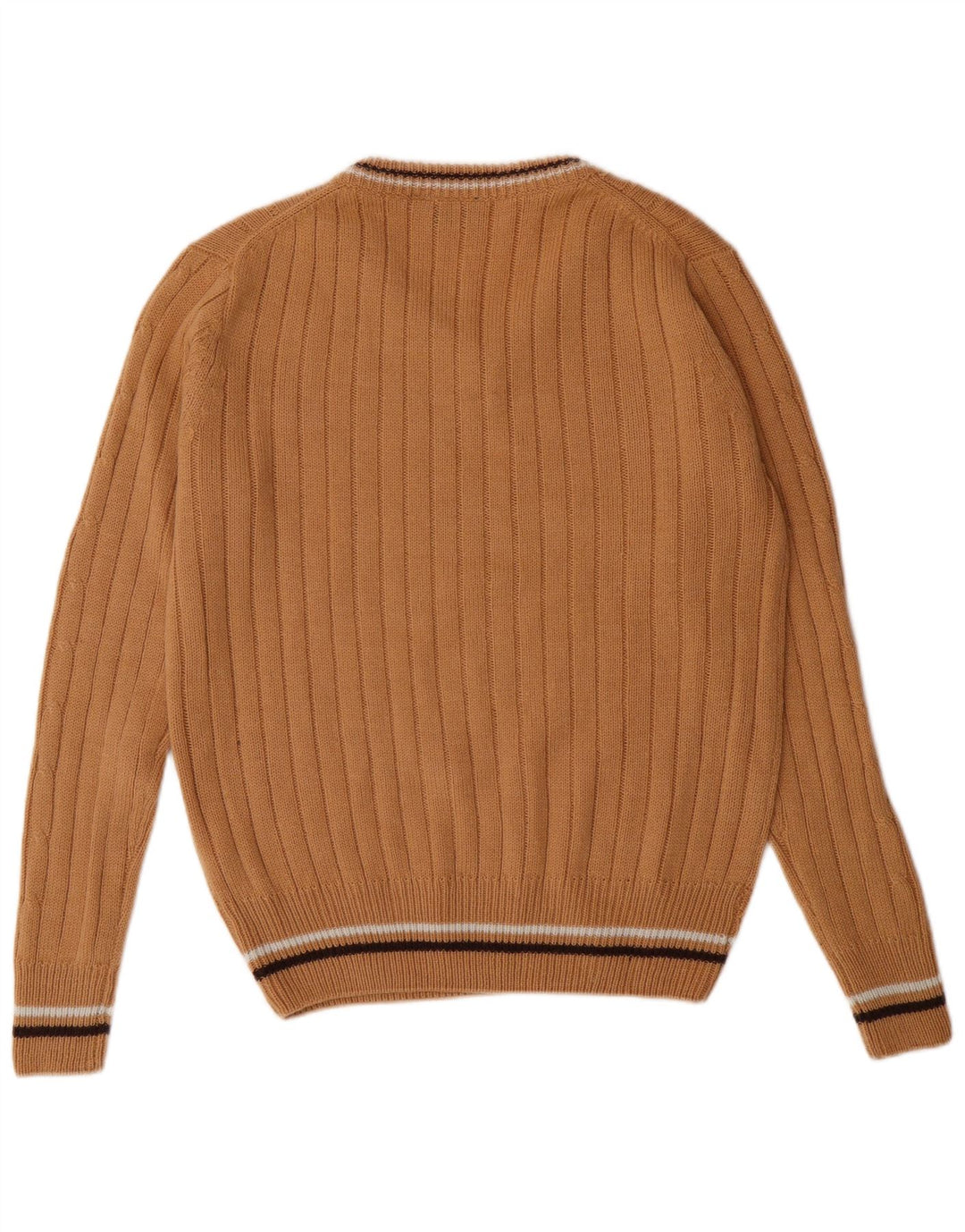 Lotto Herren-Pullover mit V-Ausschnitt, mittelbraunes Acryl