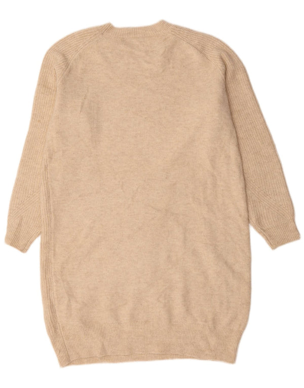 Marks & Spencer Damen-Pulloverkleid mit lockerer Passform, UK 14, Mittelbeige meliert