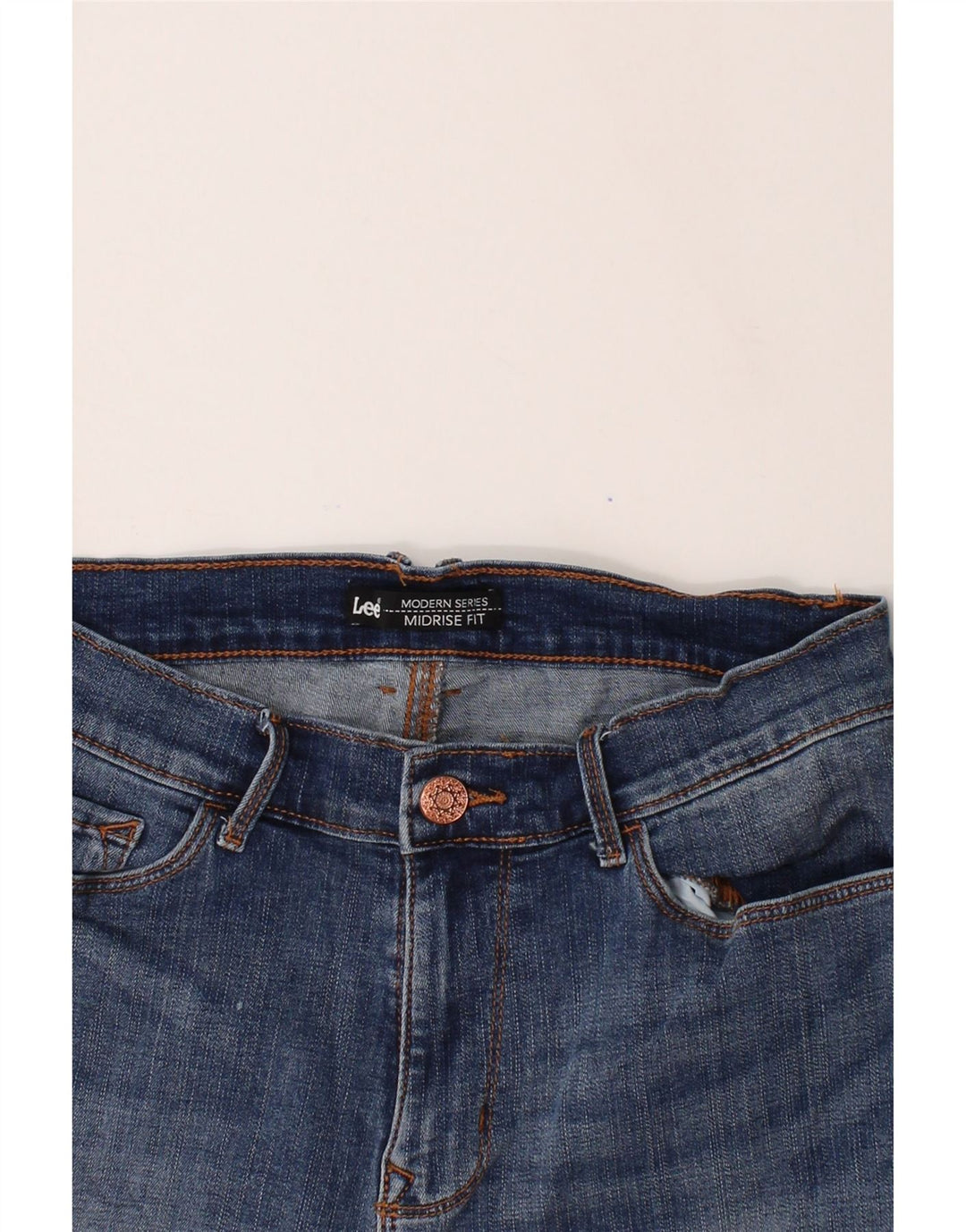 LEE Womens Modern Series Mid Rise Denim Shorts W28 Medium  Blue Vintage Lee and Second-Hand Lee from Messina Hembry 