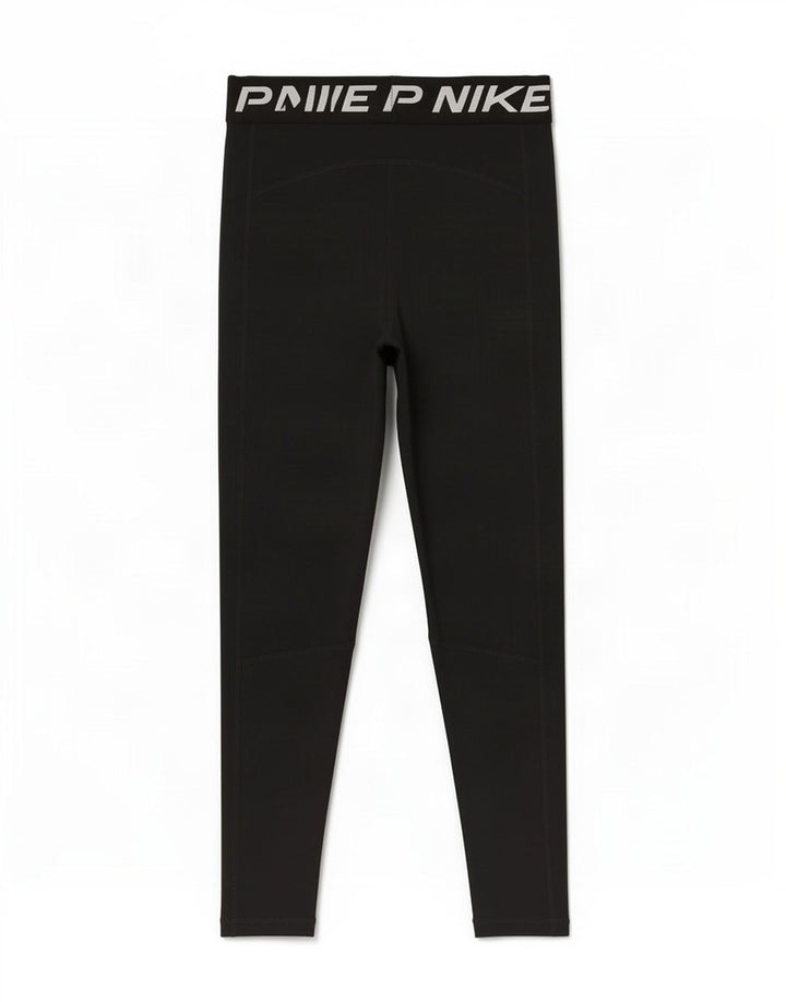 Nike Damen Dri Fit Graphic Leggings UK 14 Medium Schwarz