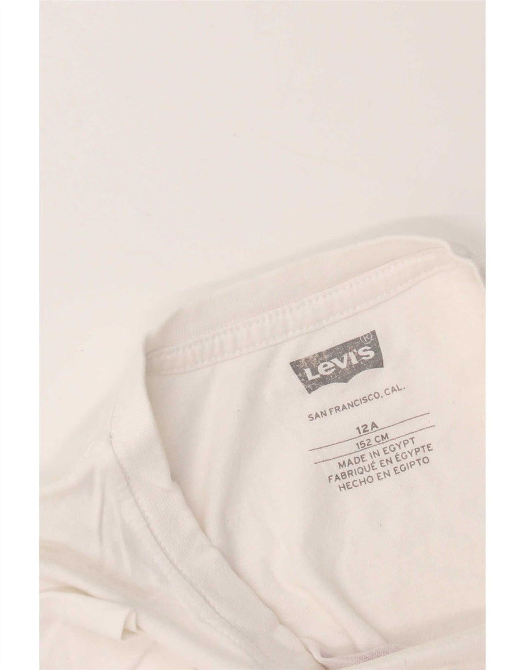 Levi's Jungen-T-Shirt mit Grafik, 11–12 Jahre, weiße Baumwolle