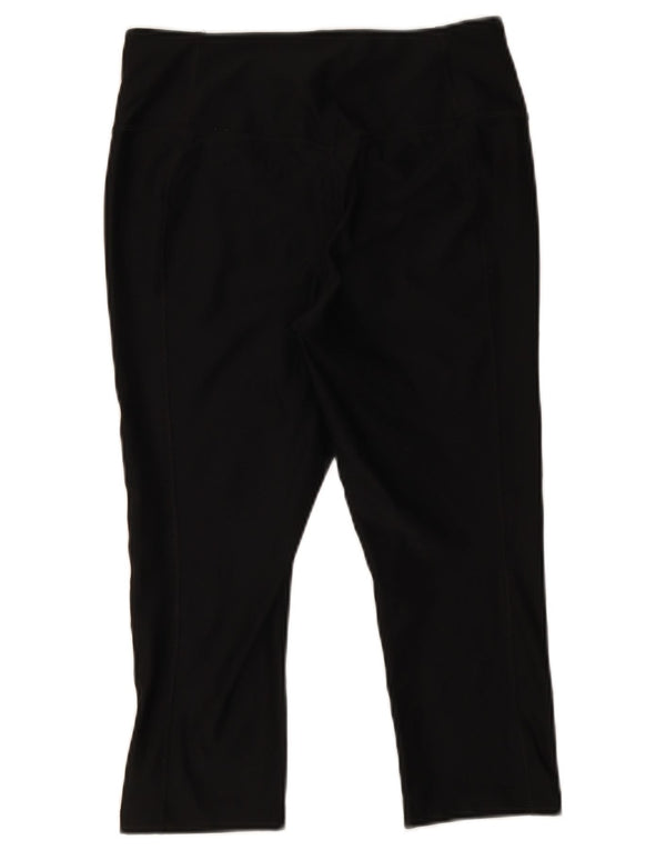 Nike Damen Dri Fit Capri-Leggings UK 14 Mittelschwarzes Polyester