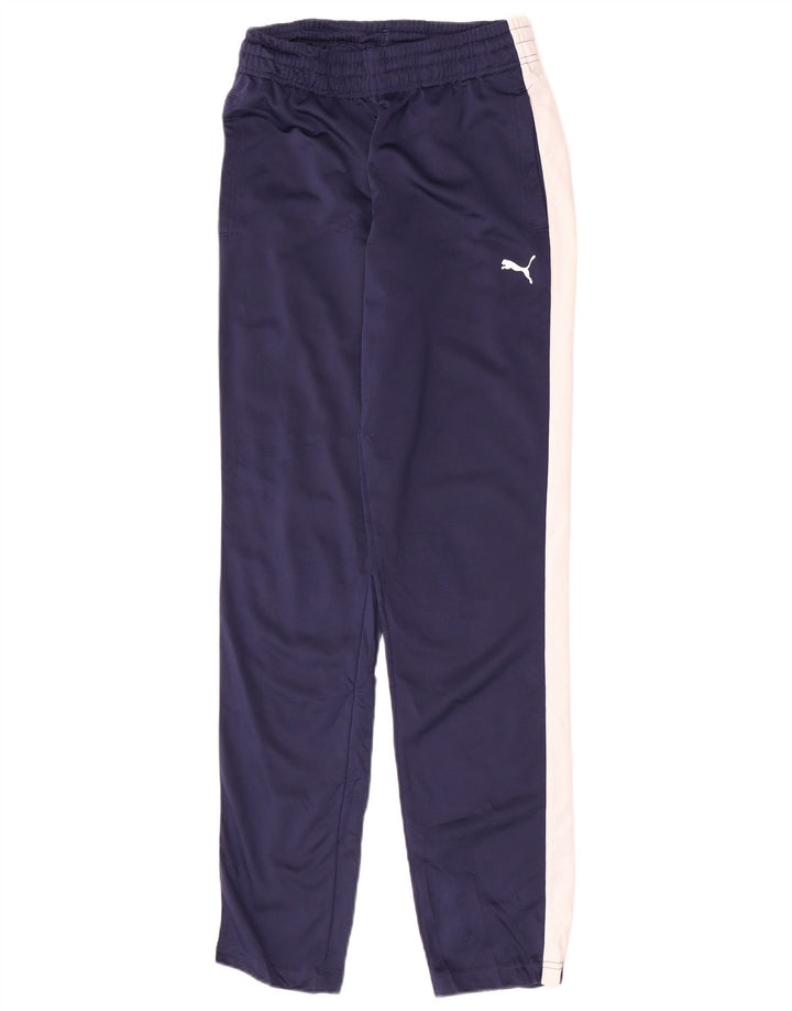 Puma Herren-Trainingshose, Größe S, Marineblau, Farbblock