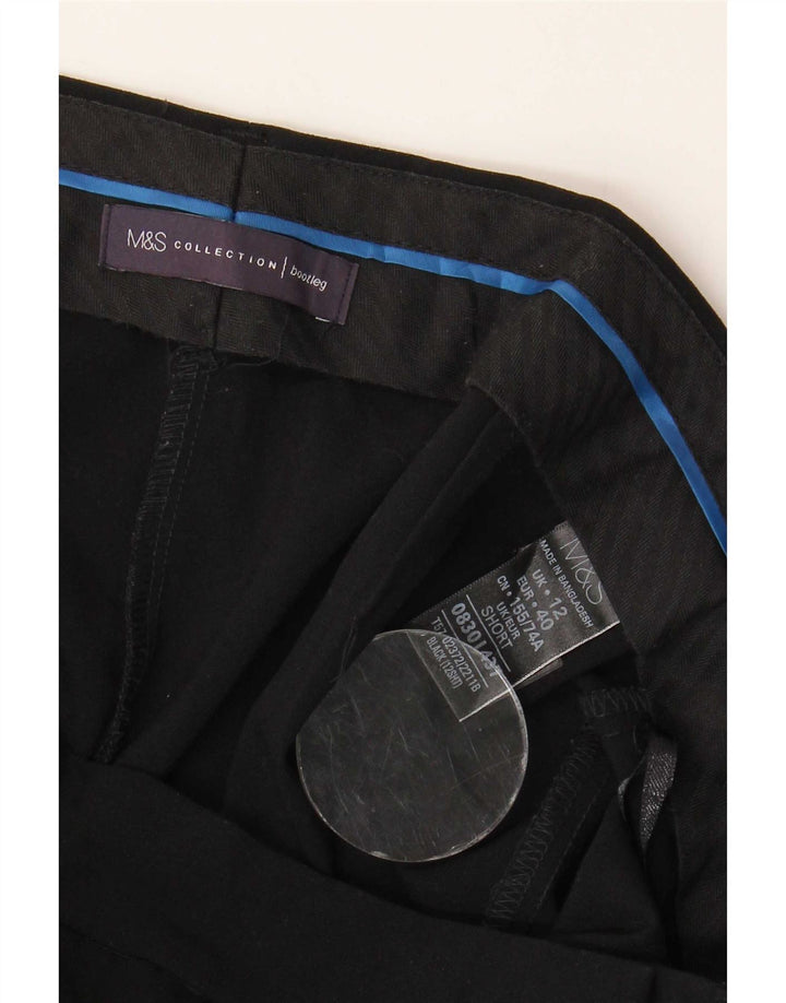 Marks & Spencer Damen Bootcut Freizeithose UK 12 Medium W32 L28 Schwarz