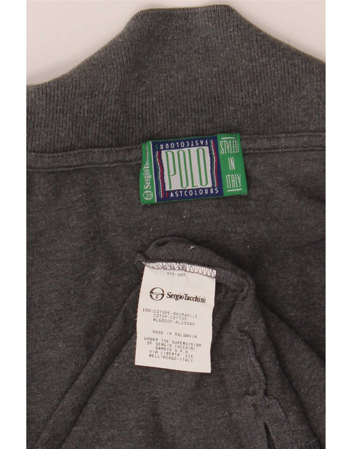 Sergio Tacchini Herren-Poloshirt, große graue Baumwolle
