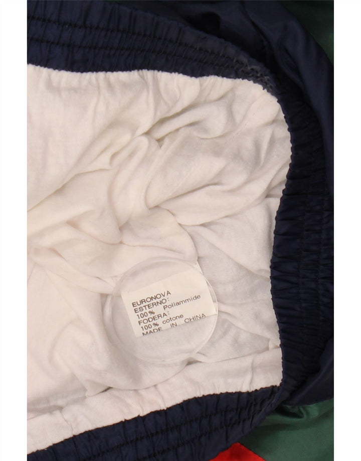 VINTAGE Herren-Trainingsanzug-Top-Jacke, groß, mehrfarbig, Farbblock