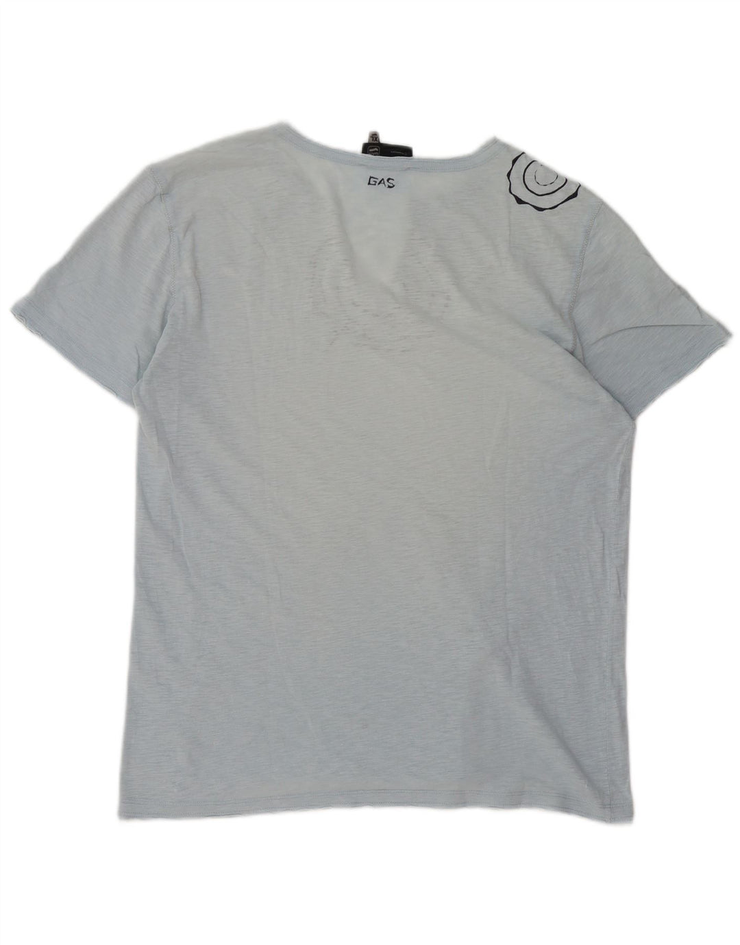 GAS Herren Grafik T-Shirt Top XL Blau meliert