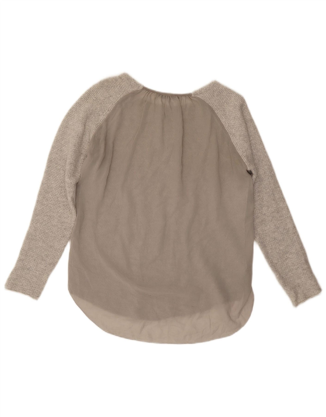 Zara Damen Top Langarm UK 12 Mittelgrau