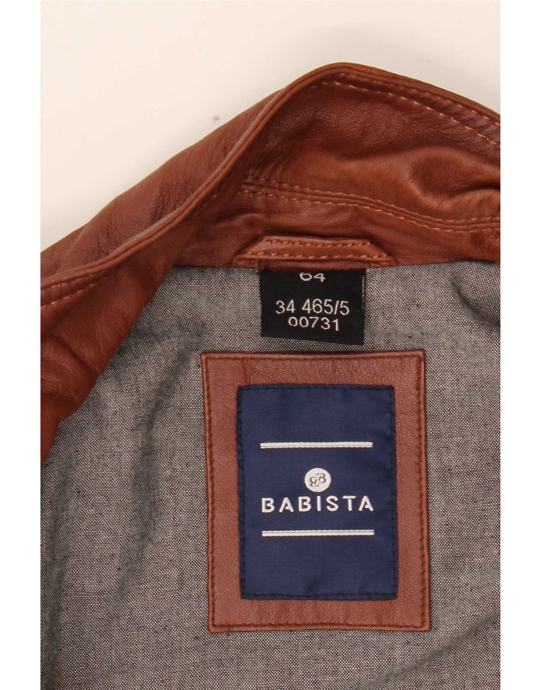 Babista Herren Lederjacke EU 64 7XL Braunes Leder
