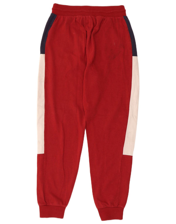 Fila Mens Tracksuit Trousers Joggers Small  Red Colourblock Cotton